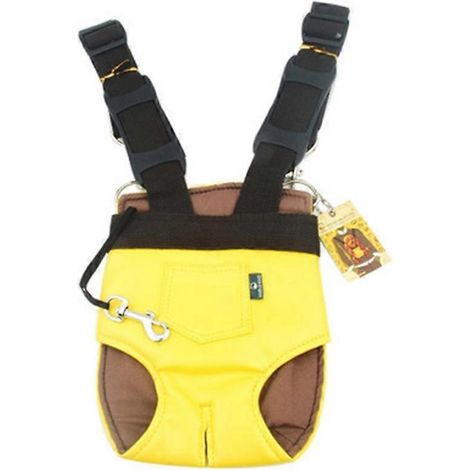 Sac à dos de transport ajustable pour chiens et chats avec bretelles et rembourrage avant. (1/5)