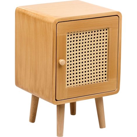Bedside Table LEFROY Light Brown