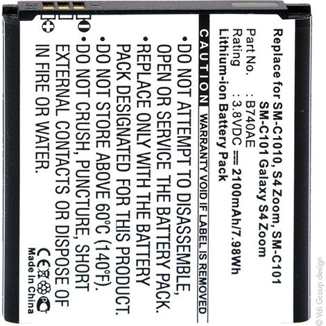NX - Batterie téléphone, smartphone, GSM pour Samsung 3.8V 2100mAh - B740ACB740AEEB-K7