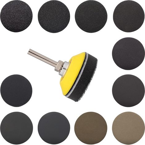 Disques Abrasifs - 110 Pièces - Carbure De Silicium - Grain 80 À 5000 - Pour Perceuse Et Polissage - Diamètre 50mm (1/5)