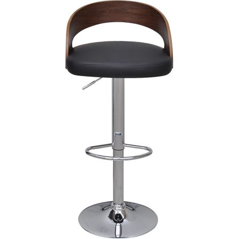 Set di due sgabelli da bar di design seduta a sedia struttura in legno curvato altezza regolabile 1202067