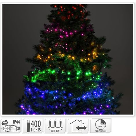 Guirnalda led, 7 secciones de color,ip44 , 400 leds, 220v, 8m. (1/2)
