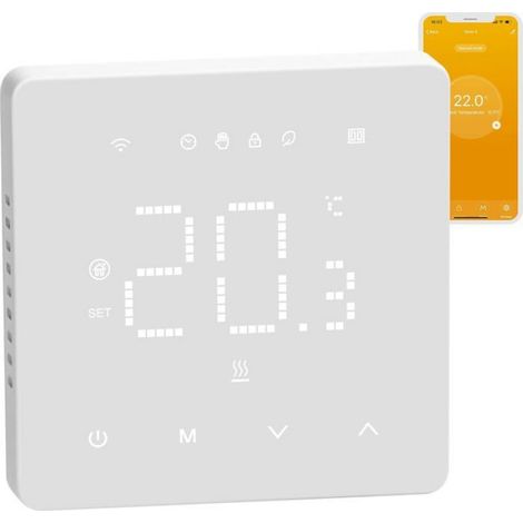Thermostat Chauffage Sol Électrique - WiFi - Programmable - Alexa/Google Home - 16A (1/5)