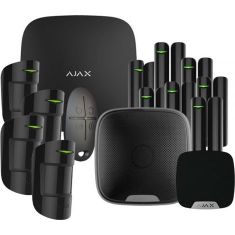 Ajax Kit antifurto nero wireless HUB2 GSM(4G) + 4 SENSORI + 7 CONTATTI + SIRENE - 51173 - 42963
