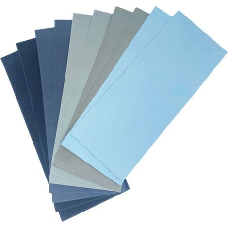 [JAMAIS UTILISÉ] Papier de verre 30 feuilles, grain 120 à 2000 Papier de verre sec/eau 9 x 3.6 pouces, pour polir le métal, le bois, les voitures (1/4)