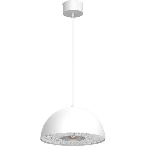 Suspension blanche dôme Ø35 Elgund E27 15W Luminex