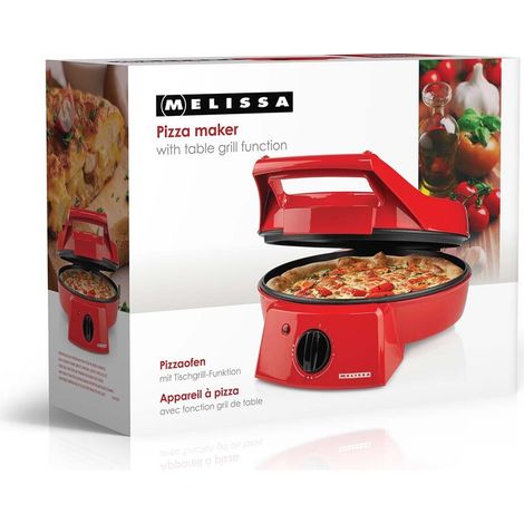 MELISSA Pizzabäcker & Grill / 30 cm / Einstellbare Temperaturregelung / 1800 W