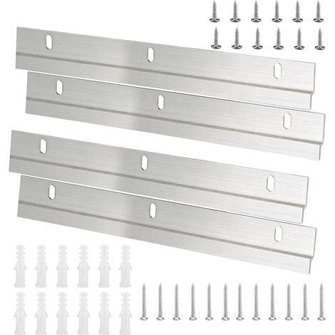4PCS Pince en Forme de Z pour la Suspension, Caché et Presque Rinçage, Système de Suspension Lourd, Alliage d'aluminium Miroir Accrocheur Z Bar Clip (1/5)