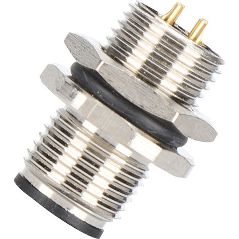 M12BP4M12x1 4-poliger Steckeradapter, Einbaubuchse, IP67 wasserdicht (1/5)