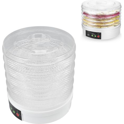 [Essiccatore] Essiccatore per alimenti, 350W, 50Hz, 5 vassoi, controllo tramite manopola, essiccatore elettrico con coperchio per frutta e verdura, spina UE, 220V (1/4)