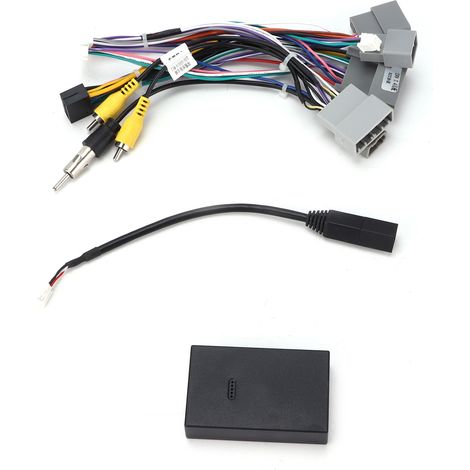 Faisceau adaptateur 16 broches pour autoradio Android avec boîtier Canbus, compatible CRV 2.4/Civic, câble d'alimentation, remplacement (1/5)