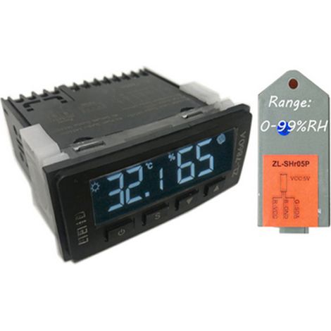 Controlador inteligente de temperatura y humedad constante ZL-7860A, termostato higrostato para humidificador/deshumidificador, control de temperatura y humedad, calibración sencilla.