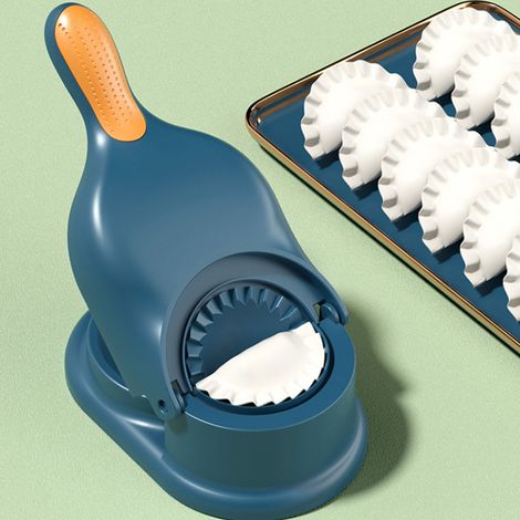 Machine à raviolis manuelle en PP, moule à raviolis, outil de bricolage pour la cuisine à la maison, bleu