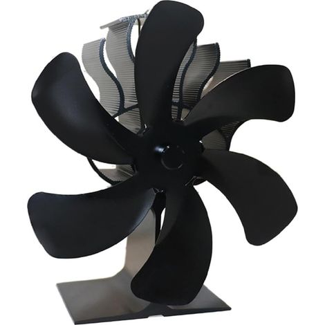 Ventilateur de poêle à combustion à 6 pales. Écologique. Meilleure circulation d'air. Ventilateur pour cheminée. Distribution efficace de la chaleur. Ventilateur de poêle à combustion à 6 pales. (1/4)
