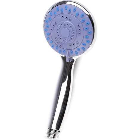 CSPARKV 3-Jet Shower Head - Universal Chrome Shower Head - Classic Easy-to-Use 3-Mode Hand Shower - Blue or White Center (1/5)
