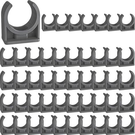 48 pièces Colliers de tuyau, colliers de serrage, Support en U pour tuyau, pour la fixation de tuyaux en acier inoxydable, tuyaux en plastique caoutchouc (1/5)
