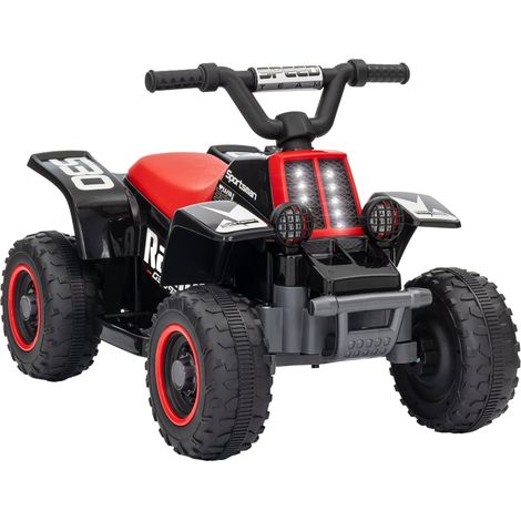 6V Electric Quad Bike for Kids, Ride On ATV w/ Forward/Reverse, Headlights, for Ages 18-36 Months, Black