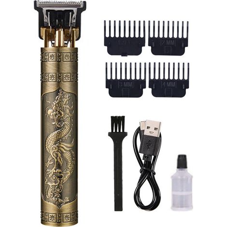 Professional Cordless Hair Clipper for Men with Metal Body, Buddha Dragon Head, and 6,000-7,000 RPM Motor for Grooming Kit and (1/5)