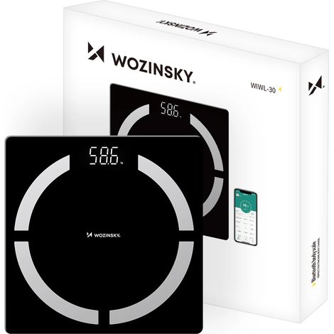 Bilancia da bagno intelligente Bluetooth Wozinsky wiwl-30 - nera (1/5)