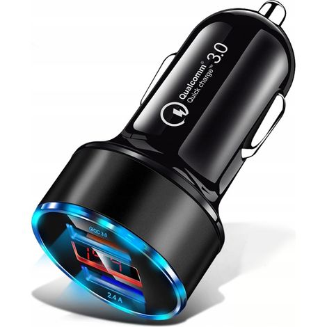 Koanni FAST 3.1A LED-Autoladegerät Schnellladefunktion 3.0 Koanni la8BLACK