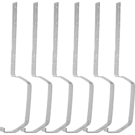 Lot de 6 supports en fer résistant aux intempéries pour gouttières (1/5)