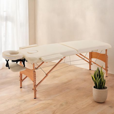 Table de massage pliante en bois avec repose-tête réglable (1/5)