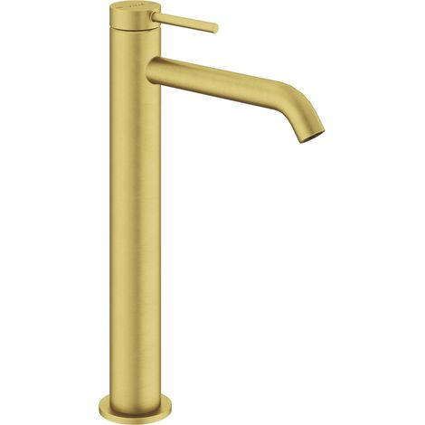 Vitra Minimax Round Tall Basin Mixer Tap - Brushed Brass (1/2)
