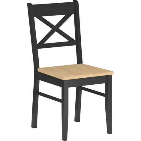 Chaise K36-FX noire (chêne naturel) (1/5)