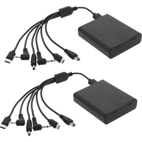 2 Pièces Boîtier Porte-Piles Noir à 6 eurs pour Serrure Électronique Solution de Secours, Alimentation Continue, Plastique et Métal, Kit eur D’alimentation (1/5)