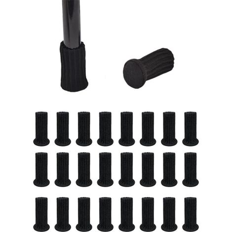 Stulps de chaise, 24 pièces Élastiques Chaussettes de meubles Tricotées, Capuchons de pieds de chaise en feutre ronds Protège-pieds de chaise (1/5)