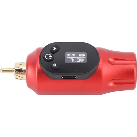 Lot 2000mAh Batterie Tattoo sans Fil, Interface RCA, Affichage Numérique, Alimentation Rouge pour Machine de Tatouage (1/5)