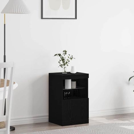 LED-Sideboard Schwarz Eichen-Optik 41 x 37 x 67 cm (1/5)