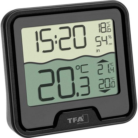 TFA Dostmann Marbella Termometro da Piscina Nero 90x30x85 mm
