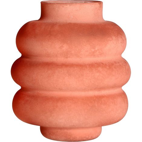 Vase Shabby Chic Orange en Verre Design - Orange ambrée tendance shabby chic (1/4)