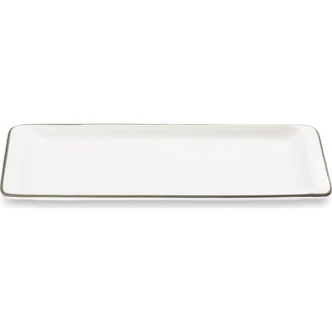 Gmundner Keramik Grauer Rand, Stollenplatte 42 x 16 cm