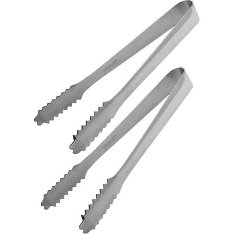 Lot de 2 pinces à glaçons inox, 19 cm, multifonctionnelles, pour boissons rafraîchissantes et cuisine quotidienne (1/4)