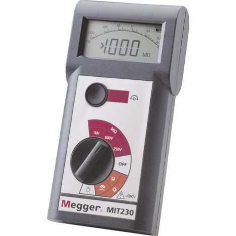 Megger MIT230-EN Misuratore di isolamento 250 V, 500 V, 1000 V 1000 MΩ
