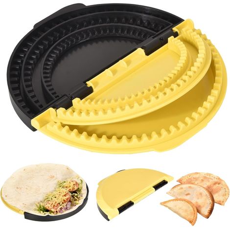 Scelleuse et sertisseuse à tortillas pour wraps de 6, 8 et 10 pouces Presse manuelle 3-en-1 pour quesadillas, tacos et calzones faits maison (1/5)