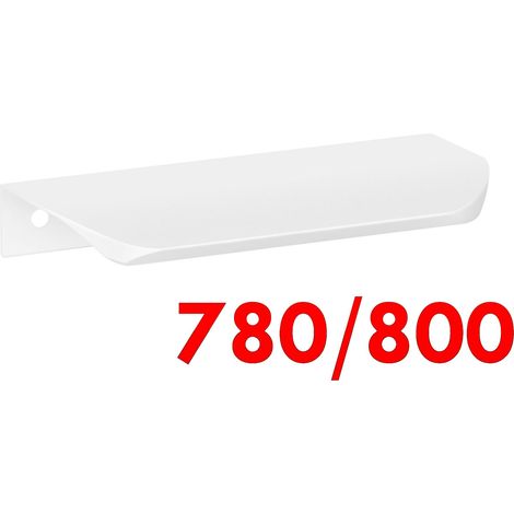 Maniglia per bordo mobile in alluminio bianco, 80 cm, leggera e resistente, per armadi UA02 (1/5)