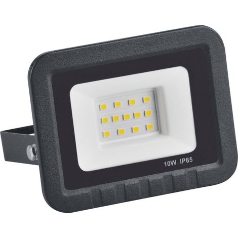 Faretto LED SMD 10W 4000K 120° IP65 nero esterno Polux (1/5)