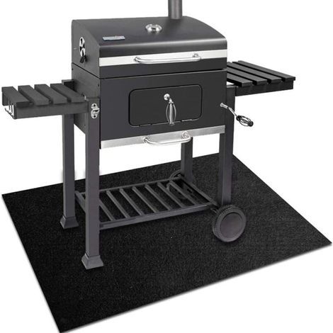 Tapis de Protection 127x91cm Tapis Barbecue Sol D'extérieur Tapis de Gril Anti Feu BBQ Tapis Réutilisable Facile à Nettoyer Étanche Tapis de Foyer pour Pelouse Patio (1/5)