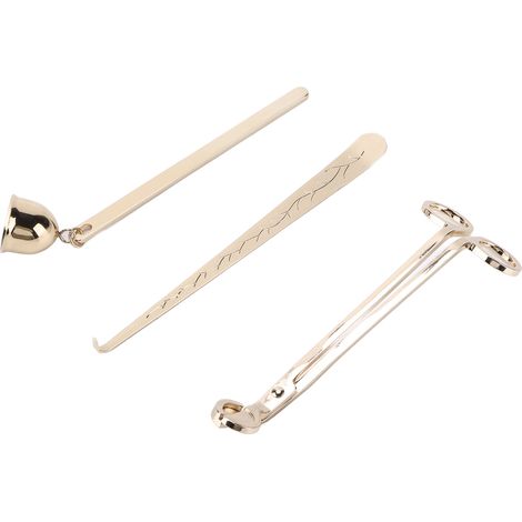 Coupe-mèche en acier inoxydable durable, accessoire pour bougies avec crochet et éteignoir, cadeau idéal pour les amateurs de bougies (1/5)