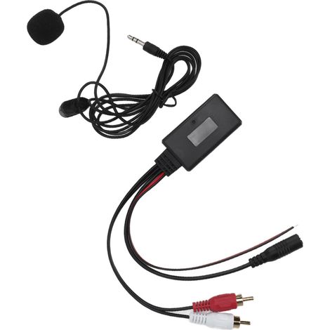 Adaptateur Bluetooth Voiture AUX sans Fil avec 2 Entrées RCA Microphone Mains Libres pour Autoradio Kenwood, Kit Audio Universel (1/5)