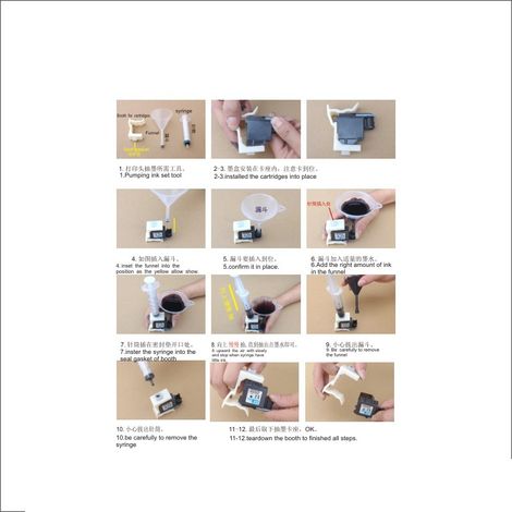 This tool is suitable for HP 10, 11, 82, 84, and 85 printhead ink extraction, venting, maintenance, and cleaning. (1/2)