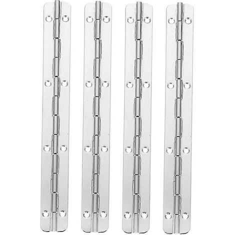 Charnières de piano longues en acier, lot de 4, robustes, pour armoires (1/5)