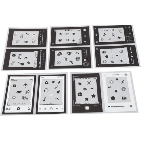 Lot de 10 cadres photo autocollants en PET de 7,6 cm (3 pouces) pour décorer vos carnets, albums et journaux créatifs. (1/5)