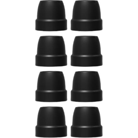 Protections rondes pour pieds de chaise (lot de 8) Noir (1/3)