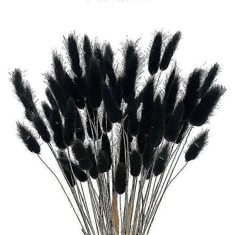 60 fleurs séchées en forme de lapin (noir) (1/5)