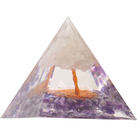 Pyramide en Résine Époxy Décorative Haute Durabilité Pierre de Pouvoir pour Salon Chambre Bureau