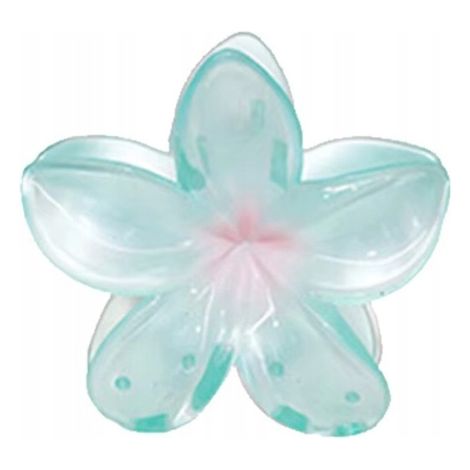Pinza para el cabello con forma de flor Ecarla, azul transparente SP397N (1/2)